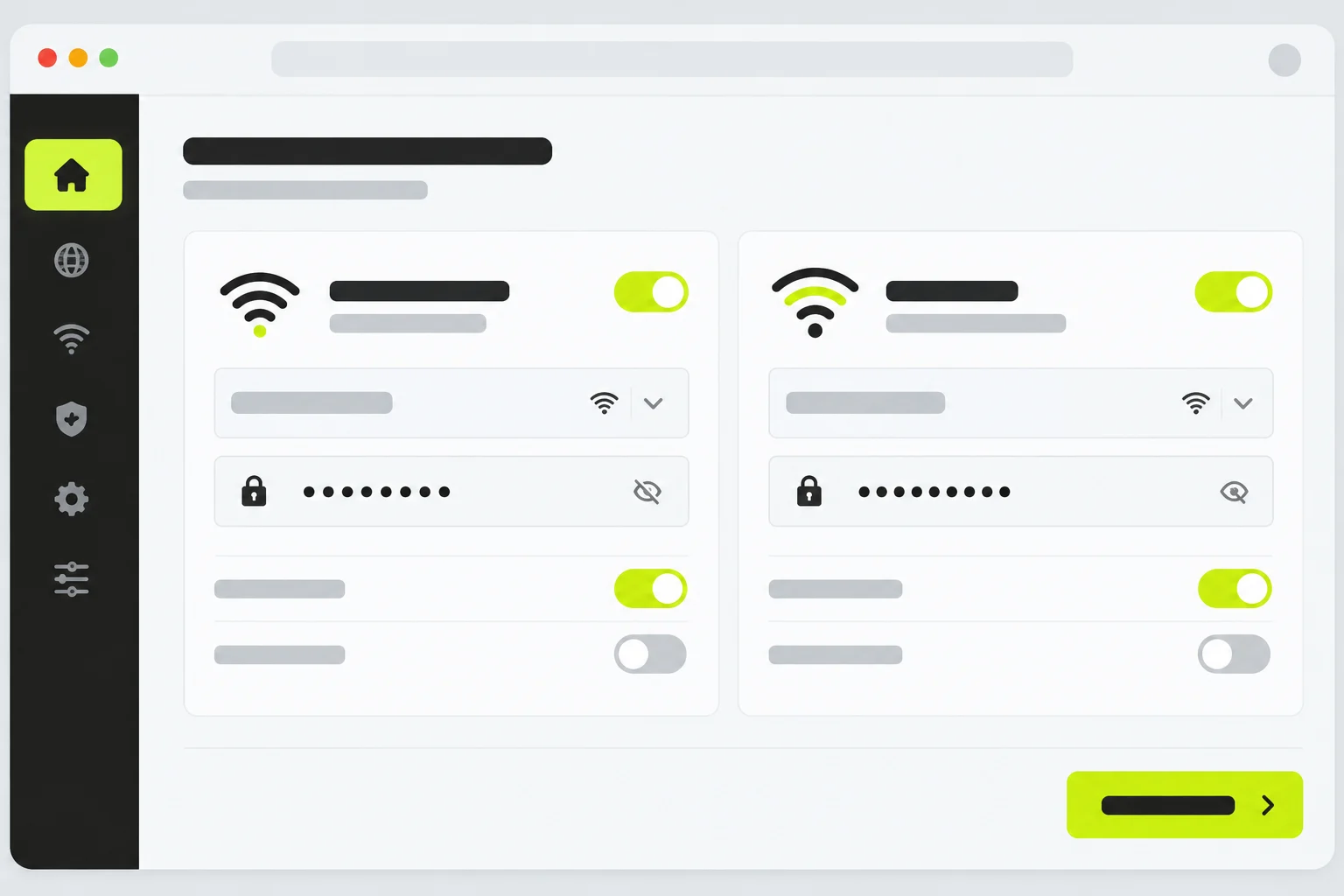 Modem yönetim girişi ve Wi-Fi bağlantısı için iki ayrı parola kartı