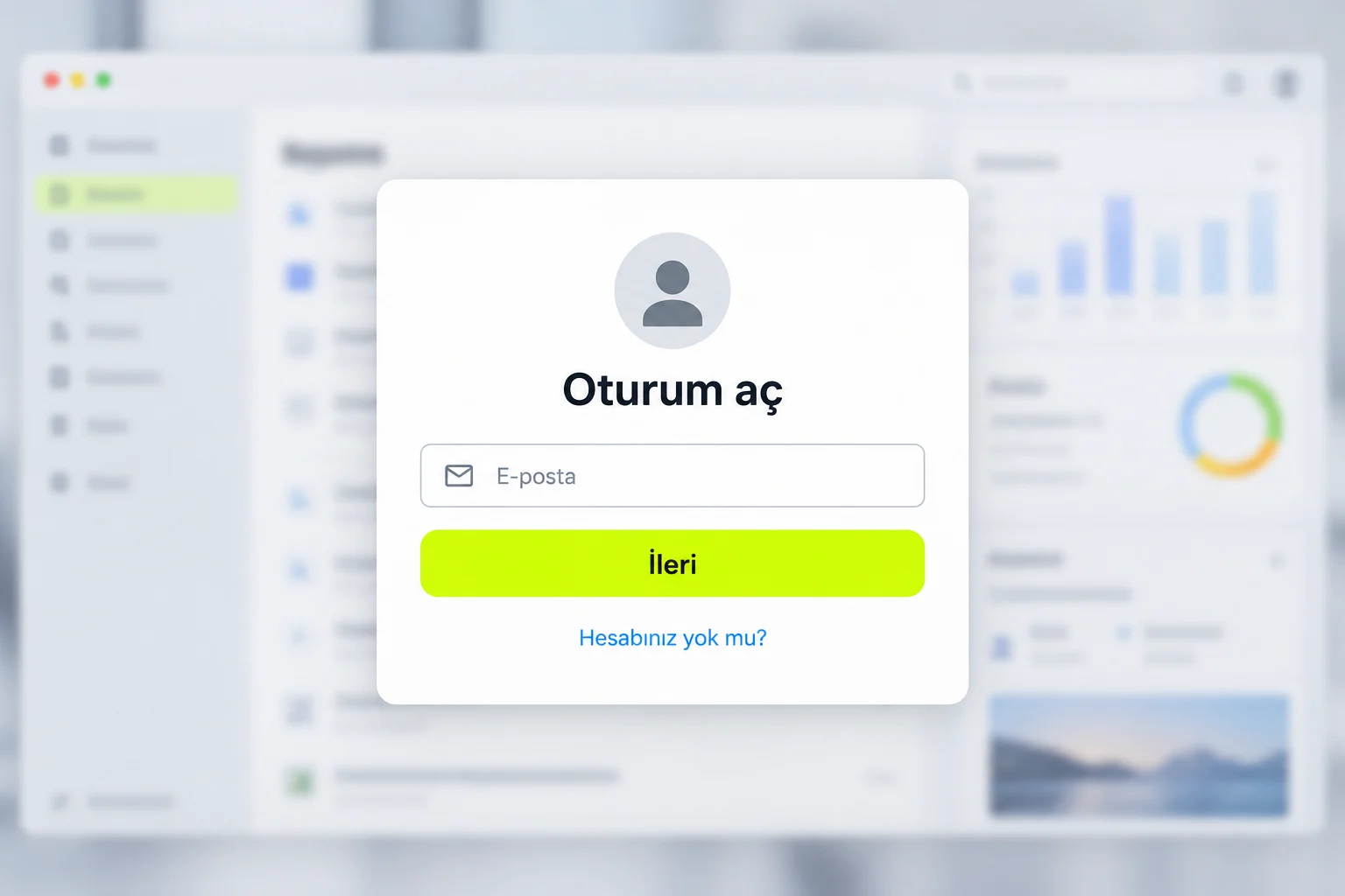 Office uygulamasında lisansın bağlı olduğu hesapla oturum açma penceresi.